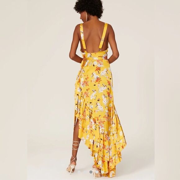 Bronx & Banco Narciss Yellow Floral Maxi Dress in Size S/US4 - Picture 13 of 13